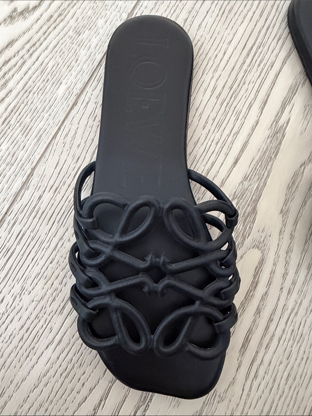 Loewe Black Knotted Puzzle Slide Sandals - Picture 6 of 7